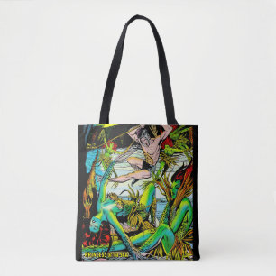 Sea Mermaid Princess Vintage Comics Tote Bag