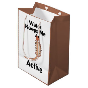 Sea Monkeys Brine Shrimp Water Keeps Me Active  Medium Gift Bag