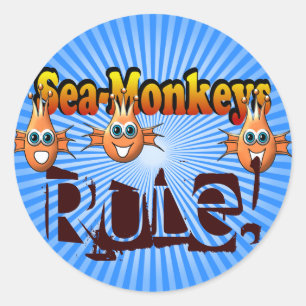 Sea Monkeys Monkees Design Classic Round Sticker