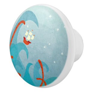 Sea Monster Ceramic Knob