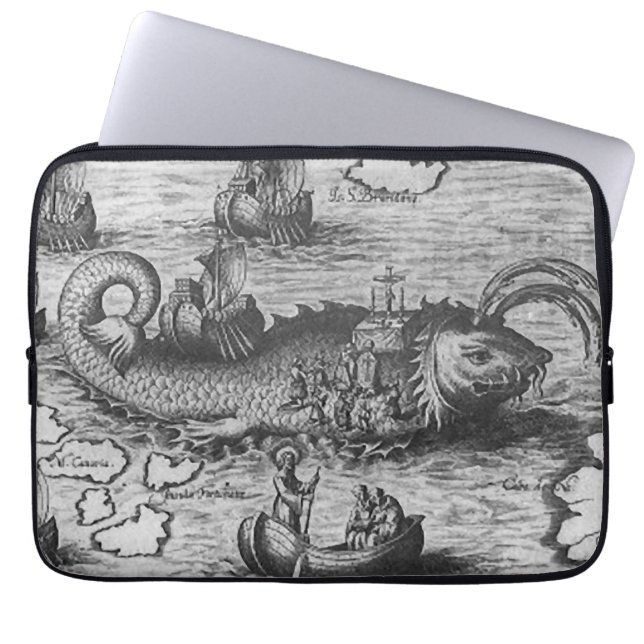 Sea Monster/Creature/Kraken 13" Laptop Sleeve (Front)