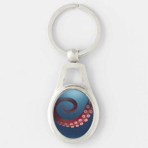 Sea Monster Octopus Arm Tentacle Suckers Nautical Key Ring