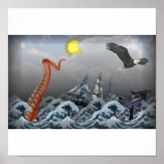 Sea Monster Poster