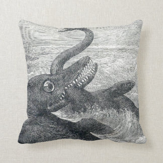 Sea Monster Vs. Sea Serpent Cushion