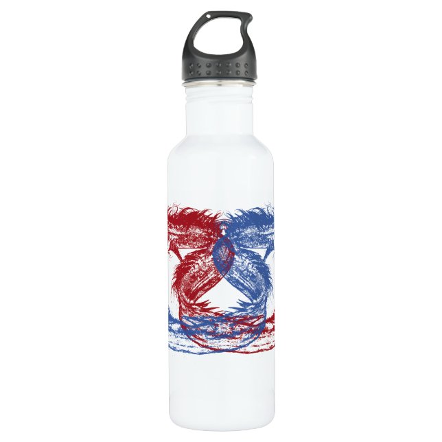 Sea Monsters With Your Choice Background 710 Ml Water Bottle (Front)