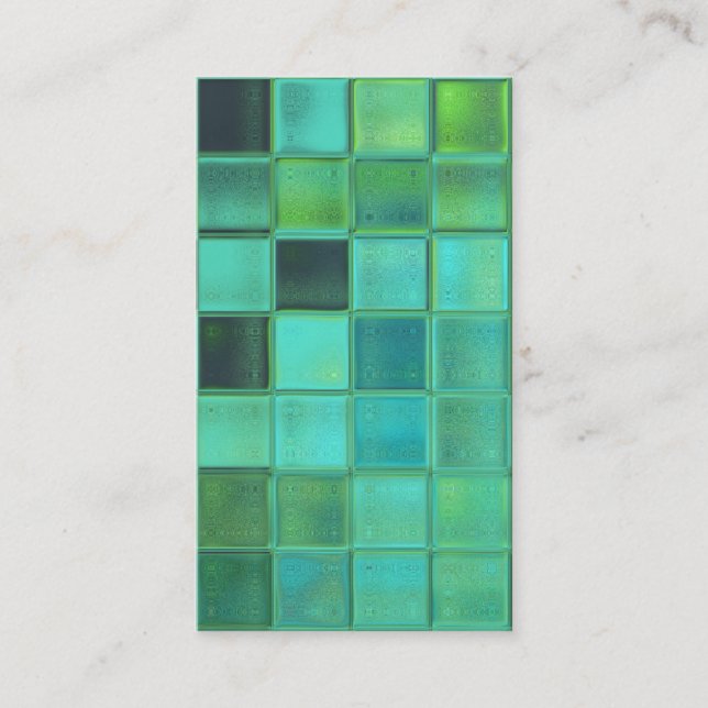 Sea Mosaic customisable template business cards (Front)