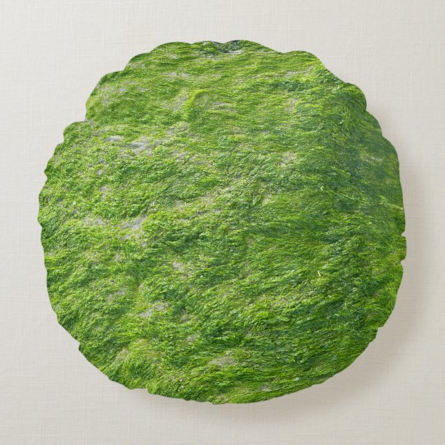 Sea Moss Green Nature Grass Beach Nautical Round Cushion (Front)