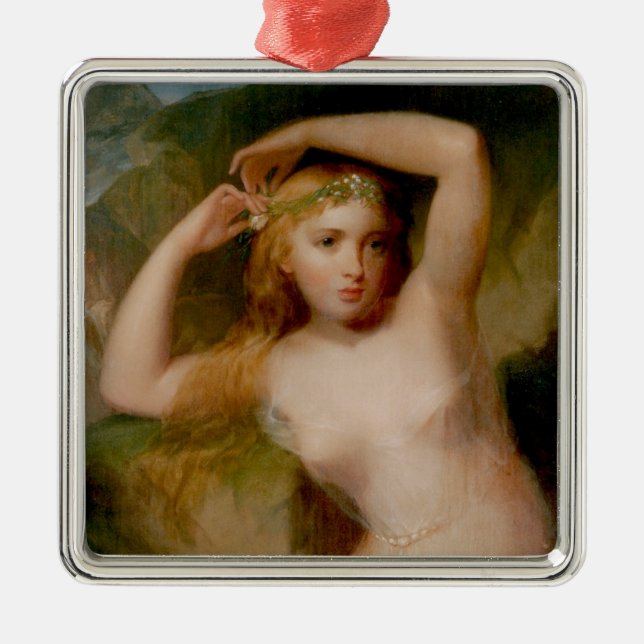 Sea Nymph (by Thomas Sully) Metal Ornament (Front)
