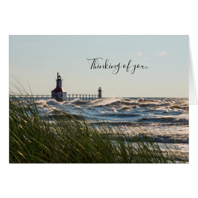 Sea Oats And St Joseph Thinking of You Card (Front Horizontal)