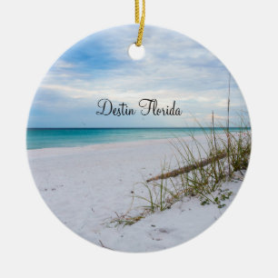 Sea Oats And White Sand Beach Morning Ornament