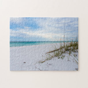 Sea Oats And White Sand Beach Morning Puzzle