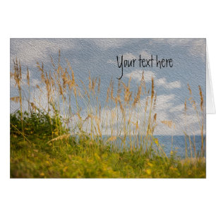 Sea Oats on Beach with Oil Painting Effect