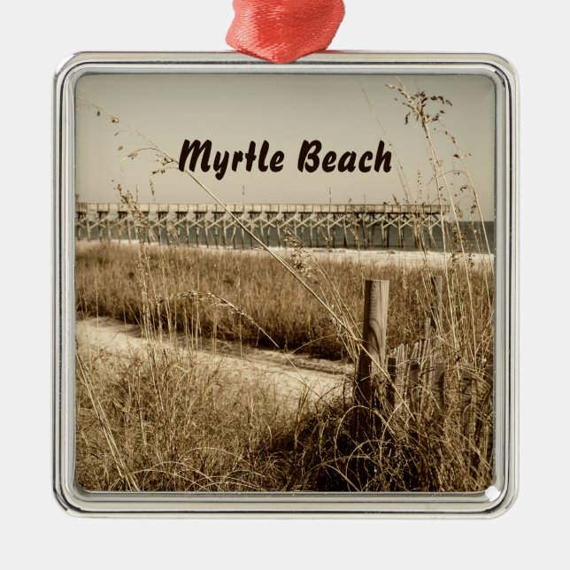Sea Oats on the Dunes at Myrtle Beach Metal Ornament (Front)