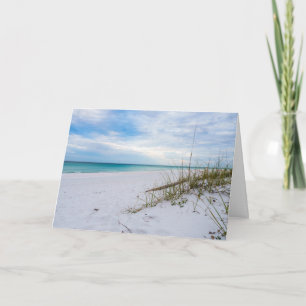 Sea Oats White Sand Beach Morning Greeting Card
