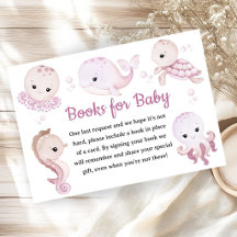 Sea Ocean Baby Shower Girl Pink Books For Baby 