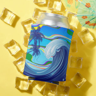 Sea Ocean big Wave Water Can Cooler