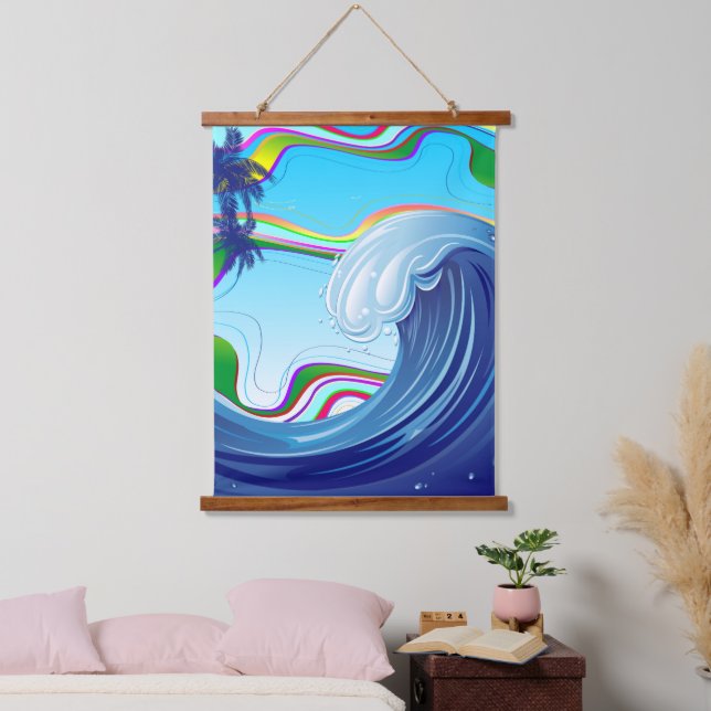 Sea Ocean big Wave Water  Hanging Tapestry (Bedroom)