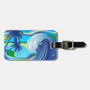 Sea Ocean big Wave Water luggage tag