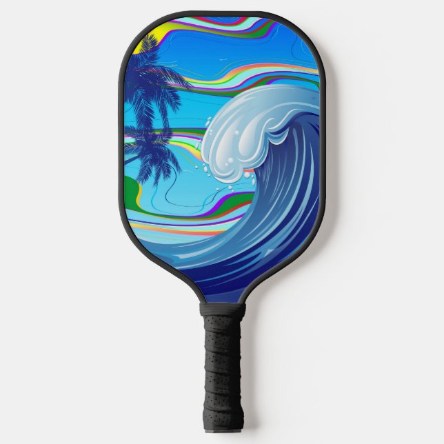 Sea Ocean big Wave Water  Pickleball Paddle (Front)