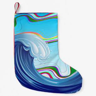 Sea Ocean big Wave Water  Small Christmas Stocking