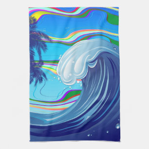 Sea Ocean big Wave Water Tea Towel
