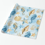 Sea & ocean pattern wrapping paper<br><div class="desc">This "Sea & Sand" theme,  available in different products.</div>