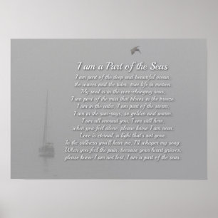 Sea Ocean Spiritual Sympathy Memorial Sailboat Poster