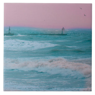 Sea Ocean Velddrif South Africa Nature Storm Ceramic Tile