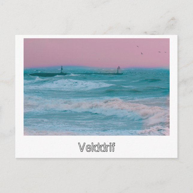 Sea Ocean Velddrif South Africa Nature Storm Postcard (Front)