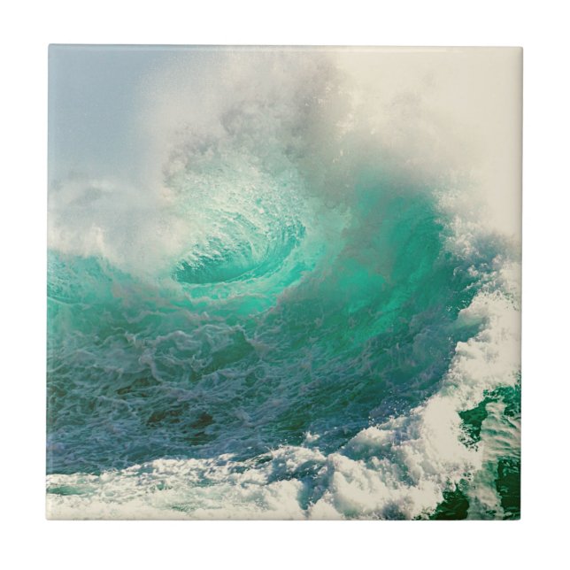 Sea Ocean wave Ceramic Tile (Front)