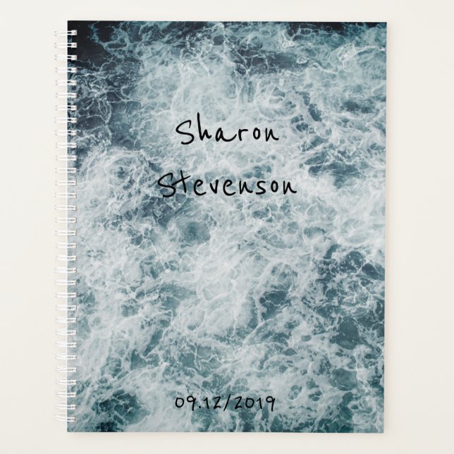 Sea ocean waves deep water beach nature planner (Front)