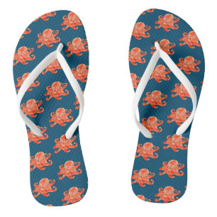 sea octopus pattern thongs