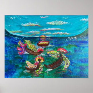 Sea of Blossom - Om Canvas Painting Poster