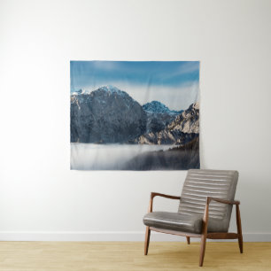Sea of fog and snowy mountains tapestry