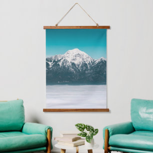 Sea of fog beneath the mountain hanging tapestry