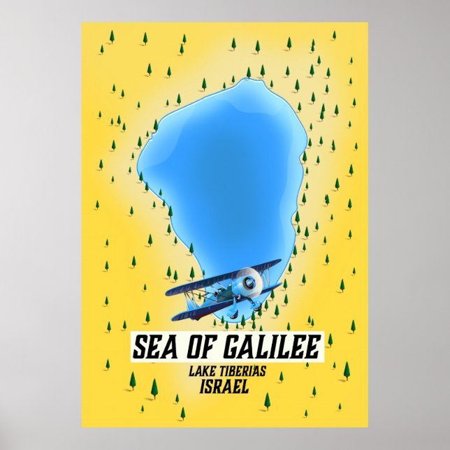 Sea of Galilee Israel map poster (Front)