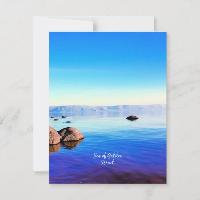 Sea of Galilee, Israel scenic photograph Card (Front)