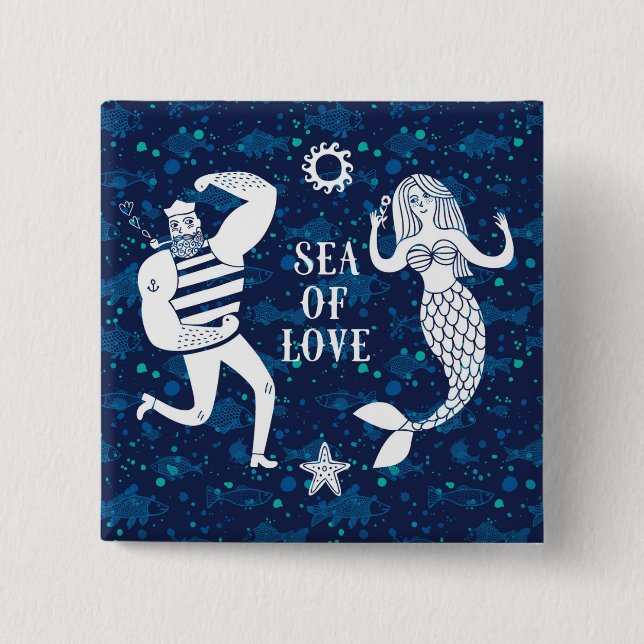 Sea Of Love Poster 15 Cm Square Badge (Front)