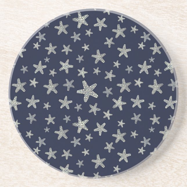 Sea Of Starfish Pattern Coaster (Front)