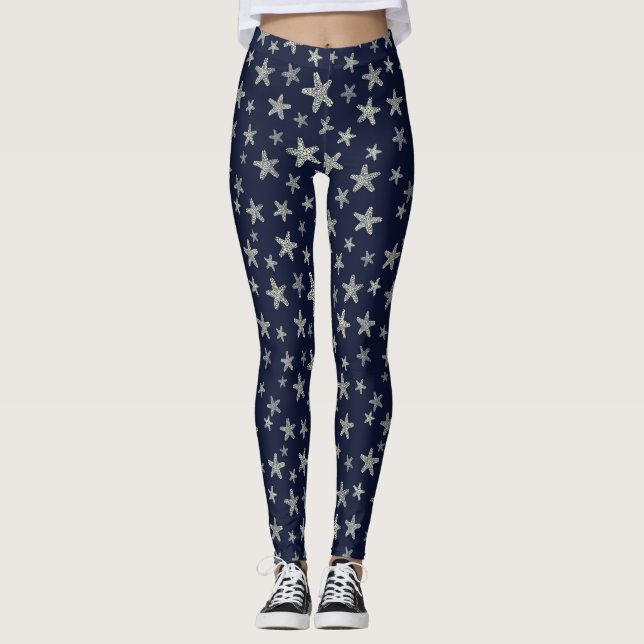 Sea Of Starfish Pattern Leggings (Front)