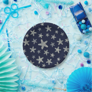 Sea Of Starfish Pattern Paper Plate