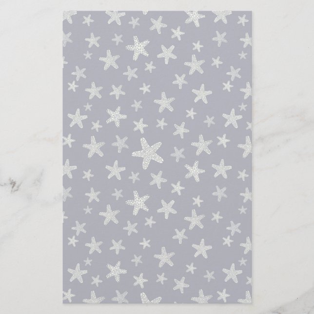 Sea Of Starfish Pattern Stationery (Front)
