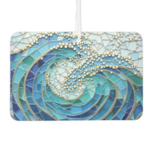 Sea of Waves Mosaic Art Car Air Freshener