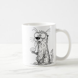 Sea Otter Abstract Art Rtrait Drawing Whimsical Fu Coffee Mug