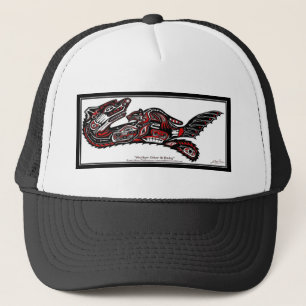 SEA OTTER & BABY (Haida Styled) Gift Range Trucker Hat