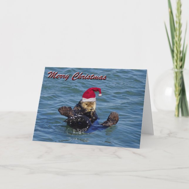 Sea Otter Christmas Card (Front)