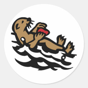 Sea otter classic round sticker