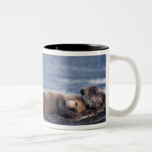 sea otter, Enhydra lutris lutris Two-Tone Coffee Mug