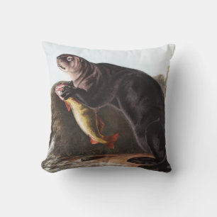 Sea Otter (Enhydra marina) Illustration Cushion