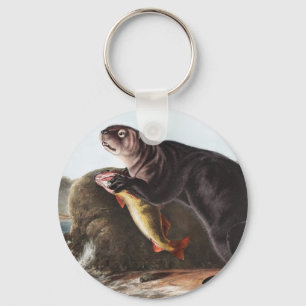 Sea Otter (Enhydra marina) Illustration Key Ring